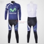 Movistar Cycling Jersey Kit Long Sleeve 2011 Blue