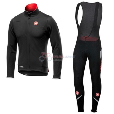 Castelli DE Cycling Jersey Kit Long Sleeve 2019 Black Red
