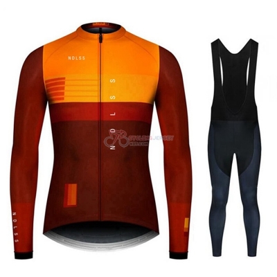 NDLSS Cycling Jersey Kit Long Sleeve 2020 Brown Yellow