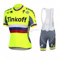 Tinkoff Cycling Jersey Kit Short Sleeve 2016 Yellow And Blue