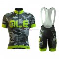 ALE Cycling Jersey Kit Short Sleeve 2016 Green And Gray