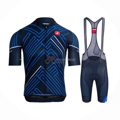 Castelli Cycling Jersey Kit Short Sleeve 2021 Blue Black White