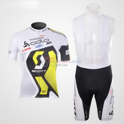 Scott Cycling Jersey Kit Short Sleeve 2012 White And Yellow