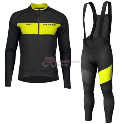 Scott RC FF Cycling Jersey Kit Long Sleeve 2019 Yellow Black