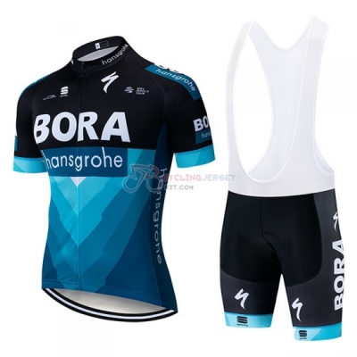 Bora Cycling Jersey Kit Short Sleeve 2019 Black Blue