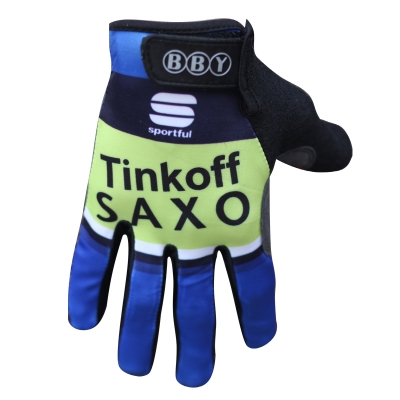 Cycling Gloves Saxo Bank Tinkoff black