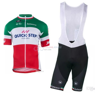 Quick Step Floors Campione Italy Cycling Jersey Kit Short Sleeve 2018