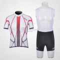 Santini Cycling Jersey Kit Short Sleeve 2011 White And Red