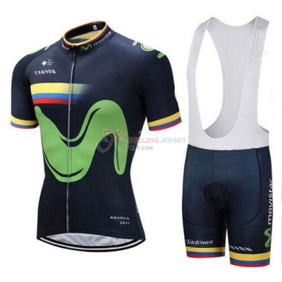 2018 Movistar Cycling Jersey Kit Short Sleeve Campione Colombia