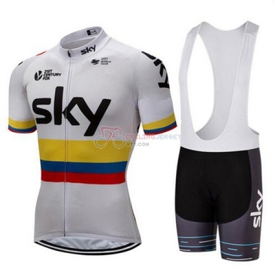 2018 Sky Cycling Jersey Kit Short Sleeve Campione Colombia