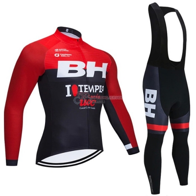 BH Templo Cycling Jersey Kit Long Sleeve 2021 Red Black