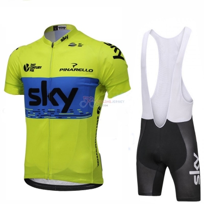 Sky Cycling Jersey Kit Short Sleeve 2018 Green and Blue