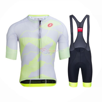 Castelli Cycling Jersey Kit Short Sleeve 2021 Light Yellow White