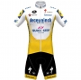 Deceuninck Quick Step Cycling Jersey Kit Short Sleeve 2020 White Yellow