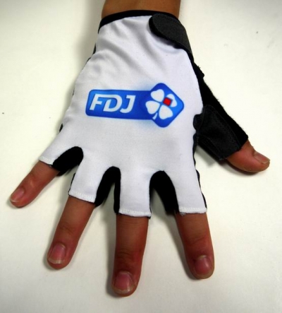 Cycling Gloves FDJ 2015 white