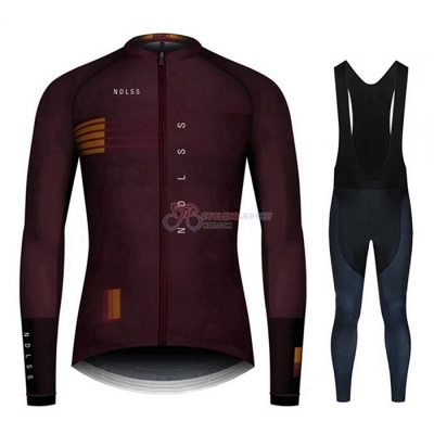 NDLSS Cycling Jersey Kit Long Sleeve 2020 Brown Red