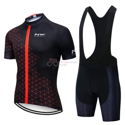 Northwave Cycling Jersey Kit Short Sleeve 2020 Black Red Manica(1)