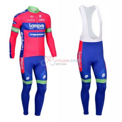Lampre Cycling Jersey Kit Long Sleeve 2013 Pink And Sky Blue