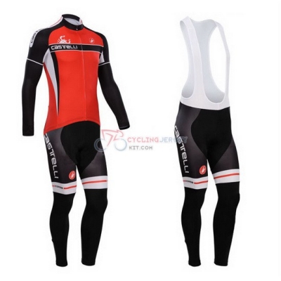 Castelli Cycling Jersey Kit Long Sleeve 2014 Black And Red