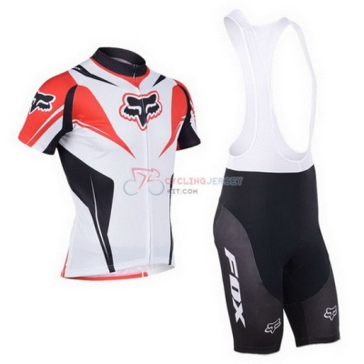 Fox Cycling Jersey Kit Short Sleeve 2013 White And Red