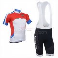 Santini Cycling Jersey Kit Short Sleeve 2013 Red And White