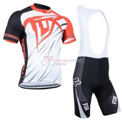 Fox Cycling Jersey Kit Short Sleeve 2014 Orange And White [AR0710]