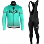 Bianchi Milano XD Cycling Jersey Kit Long Sleeve 2019 Bluee Gray