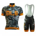 ALE Cycling Jersey Kit Short Sleeve 2016 Orange And Gray