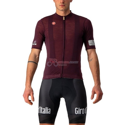 Giro d'Italia Cycling Jersey Kit Short Sleeve 2021 Dark Red