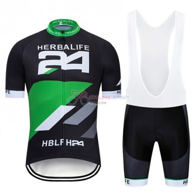 Herbalifr 24 Cycling Jersey Kit Short Sleeve 2019 Black Green