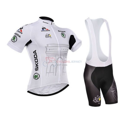 Tour De France Cycling Jersey Kit Short Sleeve 2015 White