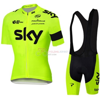 Sky Cycling Jersey Kit Short Sleeve 2016 Yellow