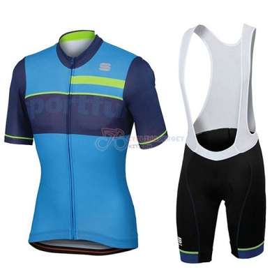 2018 Sportful Cycling Jersey Kit Short Sleeve Blue