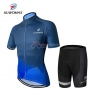 Kuwomax Cycling Jersey Kit Short Sleeve 2019 Blue