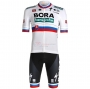Bora Cycling Jersey Kit Short Sleeve 2021 White Belgium