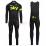 Sky Cycling Jersey Kit Long Sleeve 2016 Green And Black