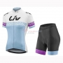 Women Liv Cycling Jersey Kit Short Sleeve 2019 White Blue