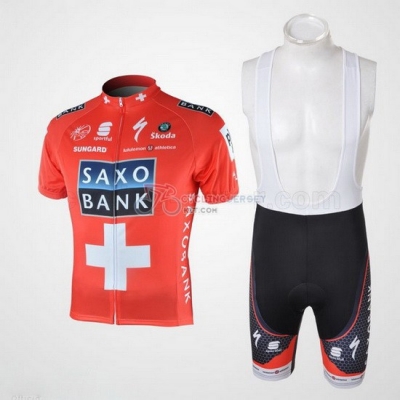 Saxobank Cycling Jersey Kit Short Sleeve 2010 Red