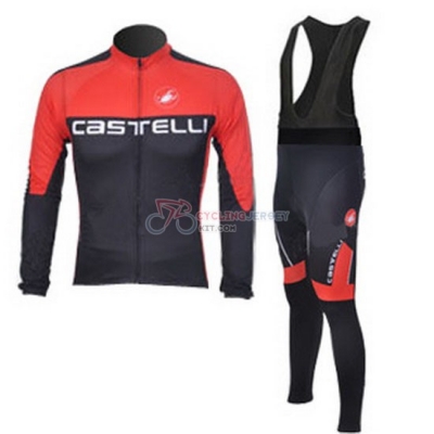 Castelli Cycling Jersey Kit Long Sleeve 2011 Black And Red