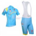 Astana Cycling Jersey Kit Short Sleeve 2013 Sky Blue