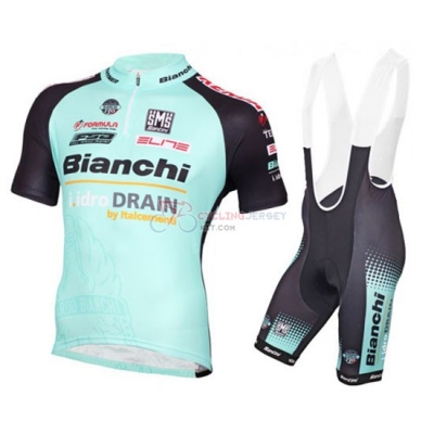 Bianchi Cycling Jersey Kit Short Sleeve 2016 Black And Light Blue