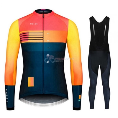 NDLSS Cycling Jersey Kit Long Sleeve 2020 Blue Yellow