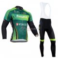 Europcar Cycling Jersey Kit Long Sleeve 2014 Black And Green