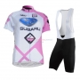 Women Cycling Jersey Kit Subaru Short Sleeve 2011 White And Pink