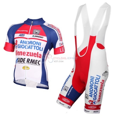 2015 Team Androni Giocattoli white Short Sleeve Cycling Jersey And Bib Shorts Kit