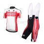 2016 Team Ducati white red Short Sleeve Cycling Jersey And Bib Shorts Kit