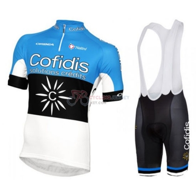 Cofidis Cycling Jersey Kit Short Sleeve 2016 Sky Blue And Black