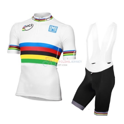 UCI Cycling Jersey Kit Short Sleeve 2016 White And Yellow