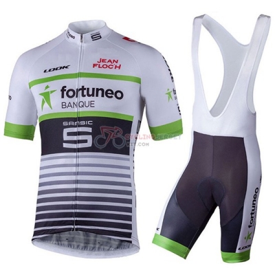 2018 Fortuneo Samsic Cycling Jersey Kit Short Sleeve White
