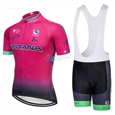 Astana Cycling Jersey Kit Short Sleeve 2018 Pink